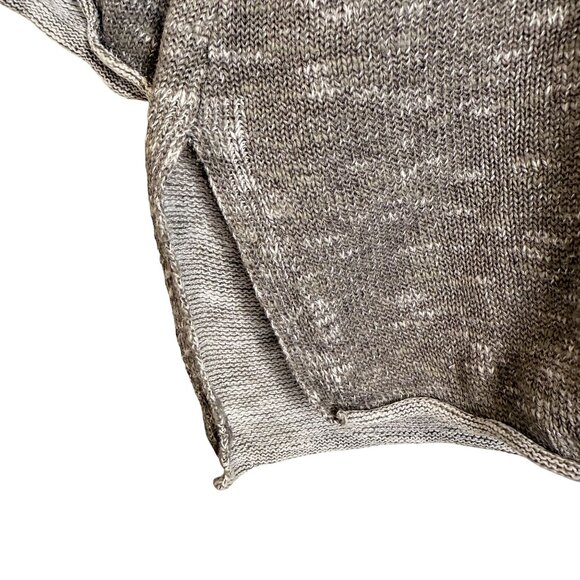 Eileen Fisher Marled Gray Knit Sweater, L - Picture 5 of 7